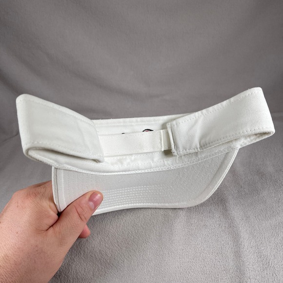 Cats Visor Hat Men OS White Embroidered Strapback Sun Cap Richardson Sports - Picture 10 of 11